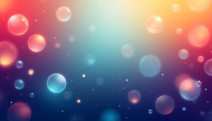 Abstract Colorful Bubbles Background: A Serene and Dreamy Digital Art