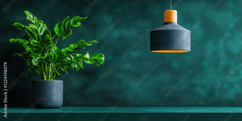 Poster stylish monochrome office decor with soft diffused light side view highlighting textures and tones