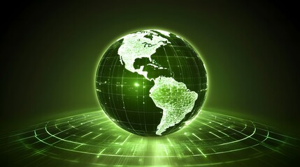 Glowing Earth with abstract network connections, symbolizing global connectivity and unity in a vast universe