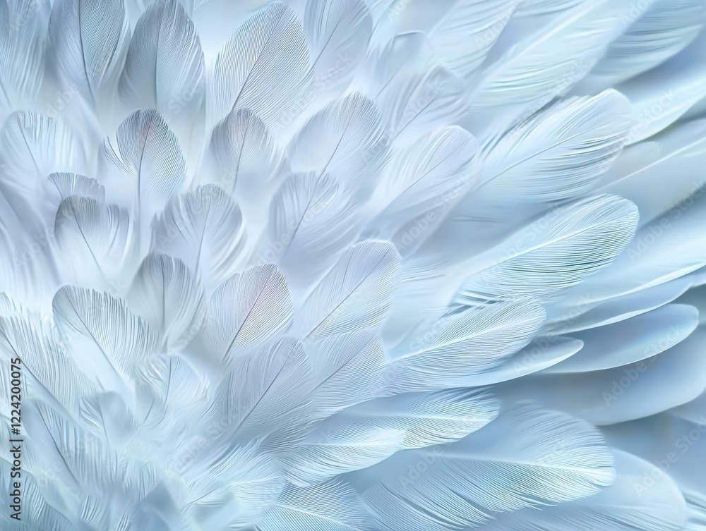 Poster macro shot of snowy owl feathers nature soft textures close-up intricate patterns