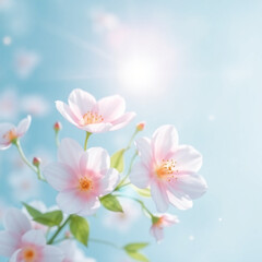 Obraz premium Luxury Blue Blossom Background – A Sophisticated Touch for Wedding Invites and Trendy Designs