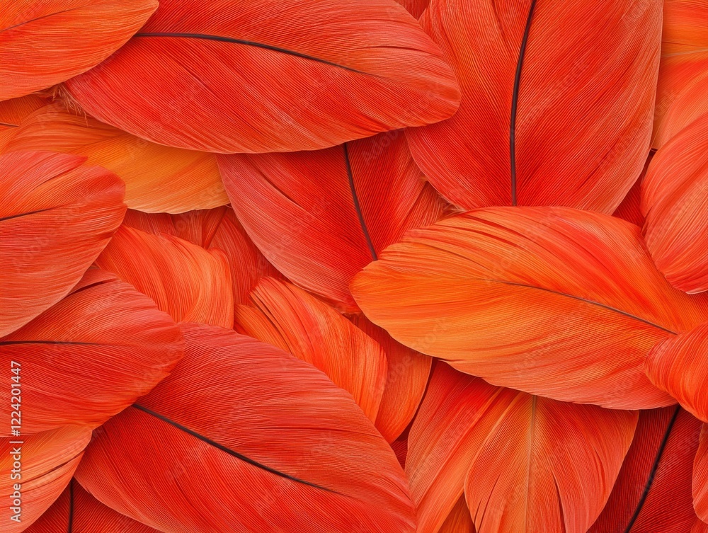 Poster Vibrant macro shot of toucan feathers in tropical environment captured with smooth textures and bold colors