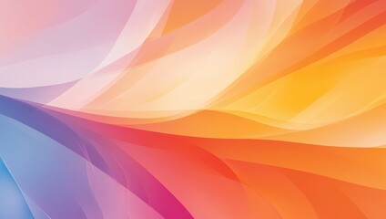 A vibrant abstract design featuring flowing waves of colors, blending seamlessly from soft pastels to bright hues, creating a dynamic visual experience.