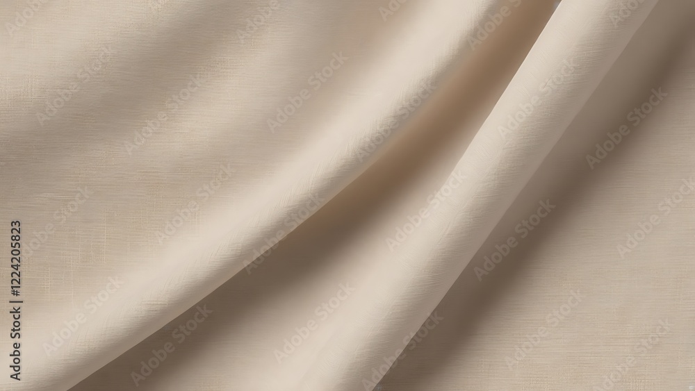 Poster close up photograph of a piece of fabric, showcasing a smooth and elegant texture arranged in a swir