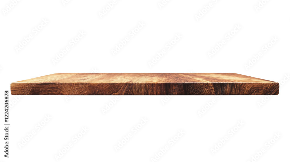 Poster a clean and empty brown wooden tabletop isolated on a black background ideal for product displays or