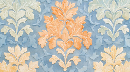 Obraz premium Elegant floral pattern with vibrant watercolor tones