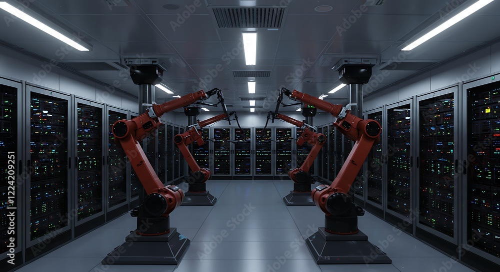 Poster robotic automation in modern data center servers