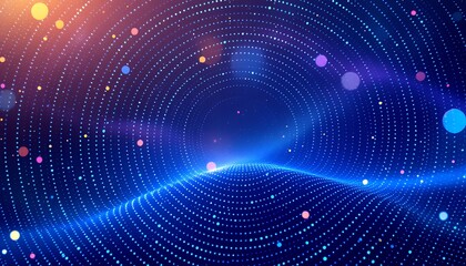 Obraz premium Abstract Cosmic Wave: A Digital Art Exploration of Celestial Energy