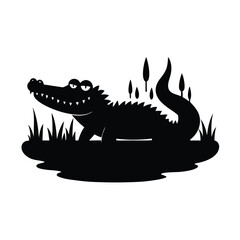 crocodile with a smile vector Illustration