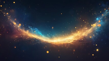 Obraz premium digital abstract background artwork featuring a dynamic wave like pattern with a central, flowing curve that resembles a glowing ribbon composed of bright, golden yellow light