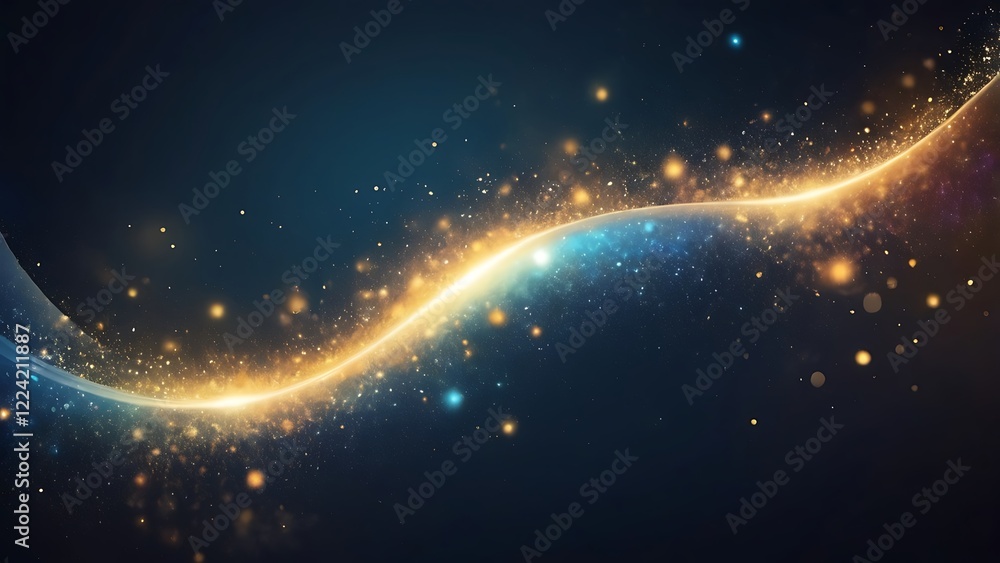 Poster digital abstract background artwork featuring a dynamic wave like pattern with a central, flowing cu