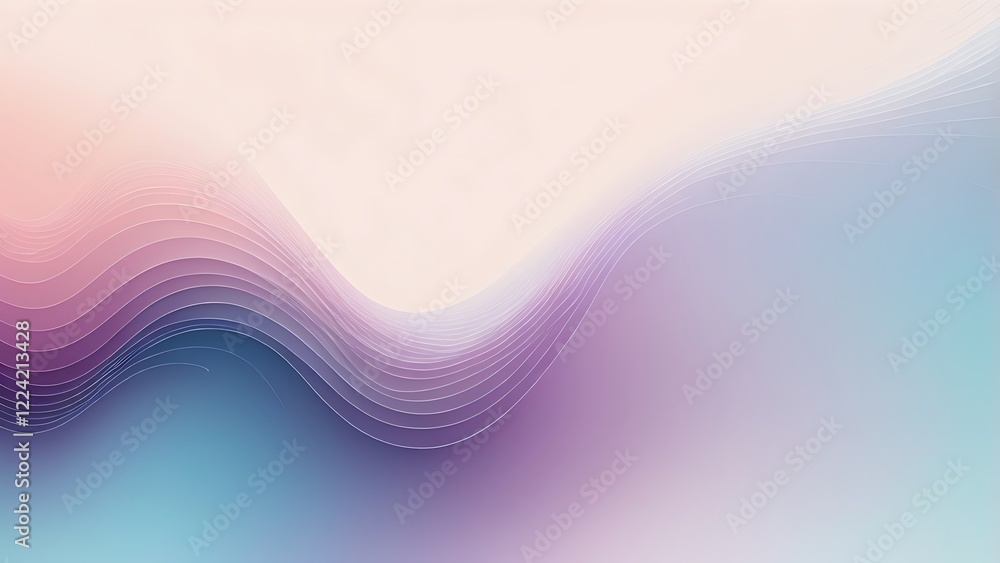 Poster abstract digital illustration vector artwork featuring a smooth gradient of pastel colors with a flo
