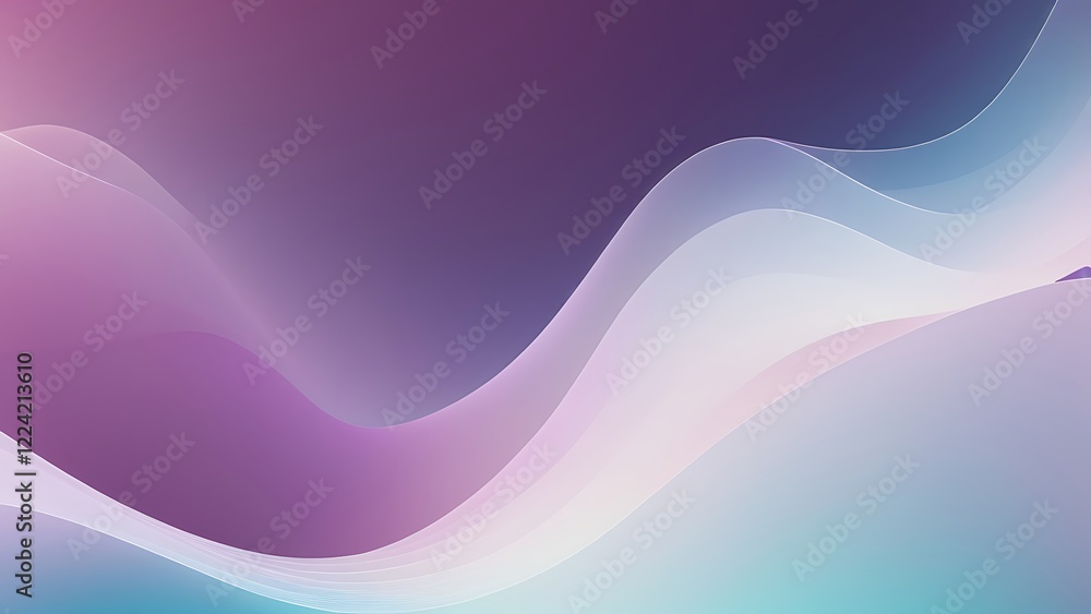 Aufkleber abstract digital illustration vector artwork featuring a smooth gradient of pastel colors with a flo