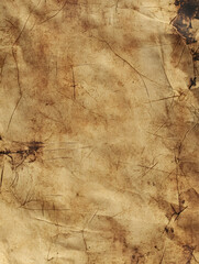 Vintage Distressed Parchment Paper Texture with Aged Elegance for Backgrounds : Generative AI