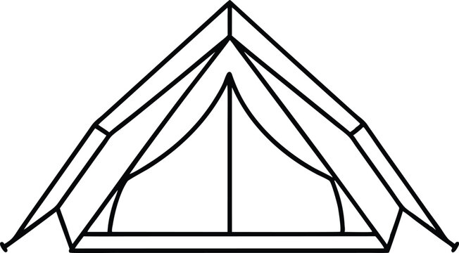 recommend clip art: Camping tent outline vector, Camping tent line art drawing
