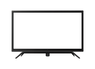 Modern flat screen TV isolated on white background