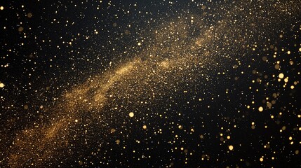  gold glitter with gold stars sparkle light , festive dreamy sparkle abstract background