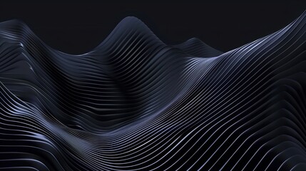 Naklejka premium Modern, Abstract Black and Dark Blue Background with Geometric Shapes, Line Stripes, Triangles, Angles and a Stunning 3D Effect.