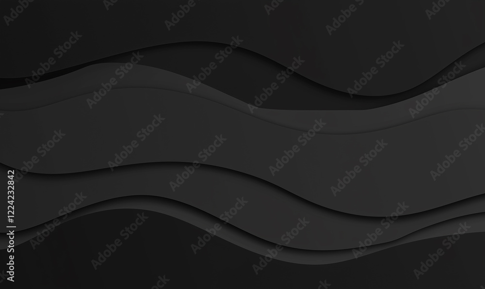 Poster dynamic wave patterns in modern black design abstract art digital environment aesthetic viewpoint co