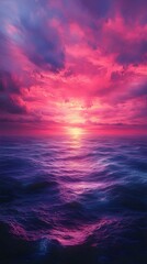 Obraz premium A gradient inspired by twilight, fading from indigo to pale pink.
