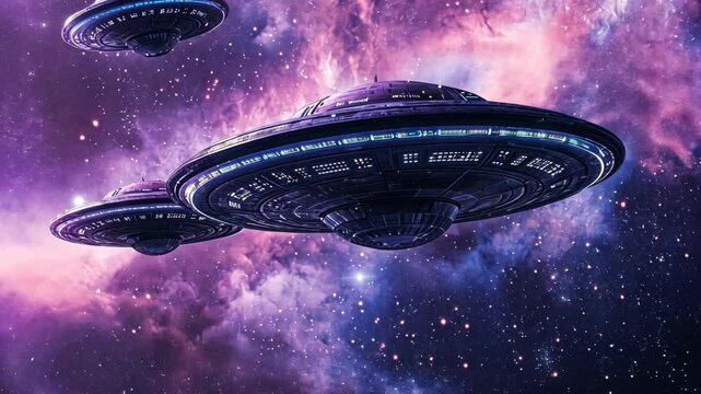 UFO in style of retrofuturism with light glowing	
