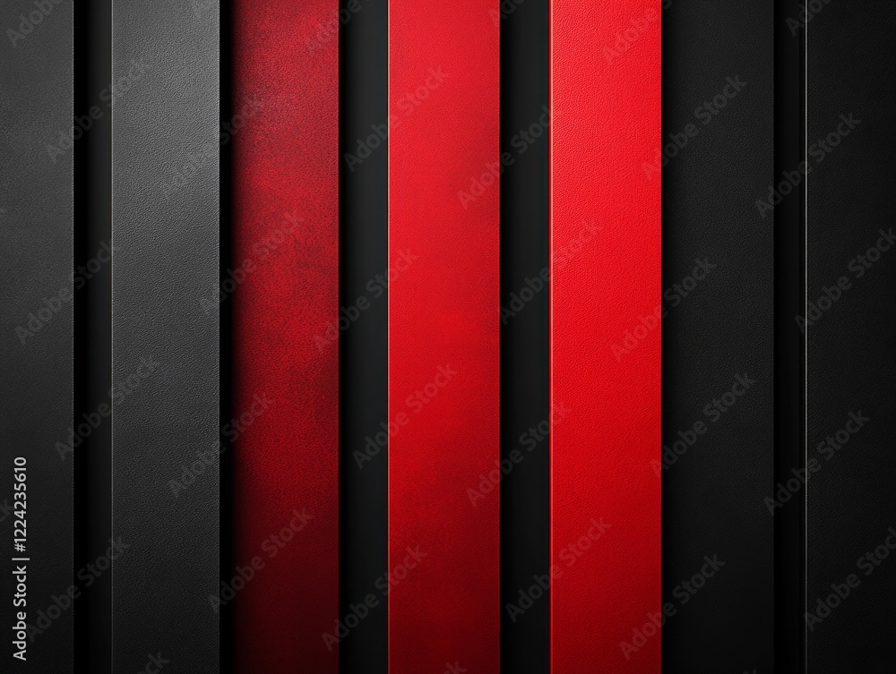 Poster red and orange stripes creating dynamic visual on black background