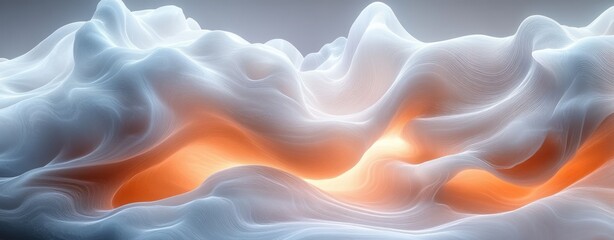 Obraz premium Monochrome Abstract Flowing Gradient Design Soft Light Texture Banner Background