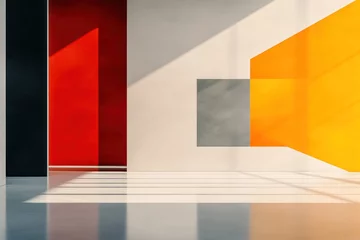  Vibrant Geometric Abstraction in 3D Render © hisilly