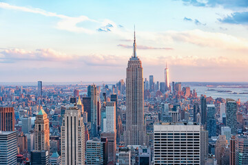 The skyline of New York City, United States