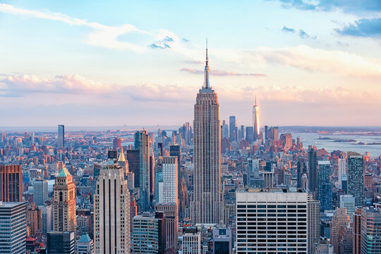 The skyline of New York City, United States