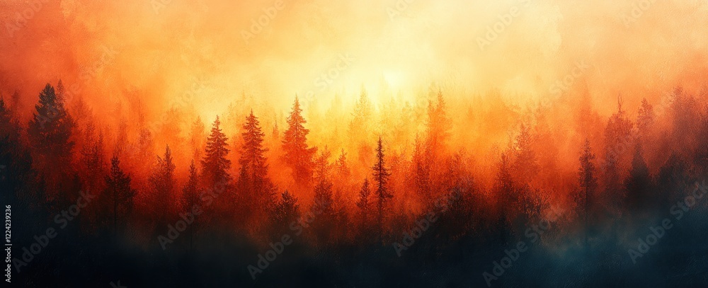 Aufkleber Warm Gradient Background Abstract Peach Gold Texture Design Noise Soft Light