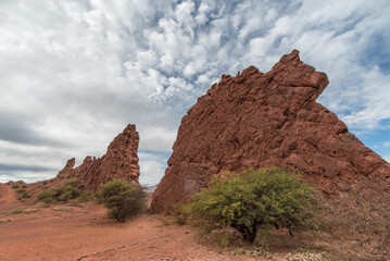 Rock formation La Puerta del Diablo, Red Canyon quebrada in Tupiza, Bolivia