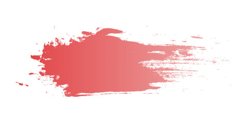Gradation coral watercolor, artistic dry brush strokes.  Isolated on transparent background.