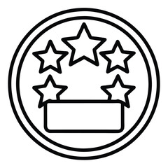 Premium Quality Badge with Stars