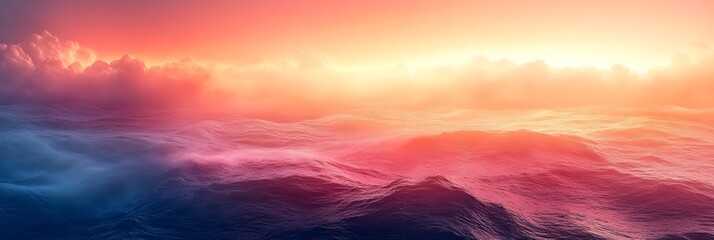 Fototapeta premium A gradient of cherry red fading into pastel peach.