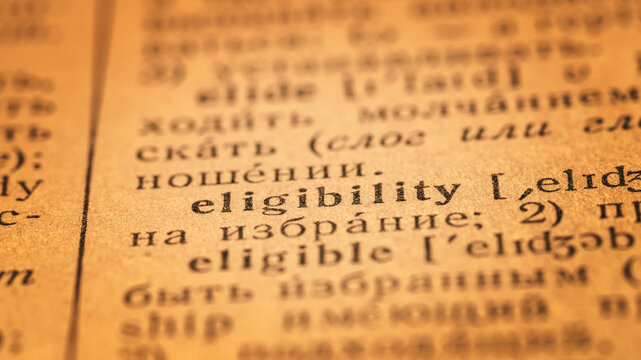 eligibility word dictionary