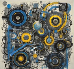 Illustration of abstract technology background.