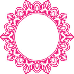 Beautiful flower art and mandala vector design