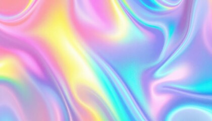 Obraz premium Iridescent abstract colorful pastel gradient pattern with smooth fluid shapes