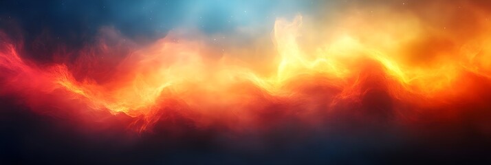 A gradient of electric blue transitioning to vibrant orange.