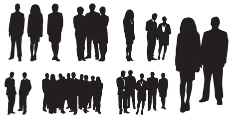 Set of Businessman vector art illustration