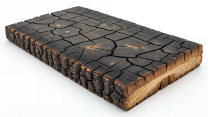 Obraz premium burned wood material