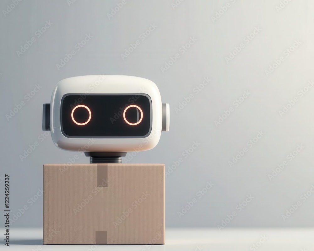 Poster autonomous delivery ai navigation. autonomous delivery with ai sustainability metrics, optimizing de