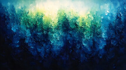 Fototapeta premium A gradient of emerald green fading into shimmering sapphire blue.