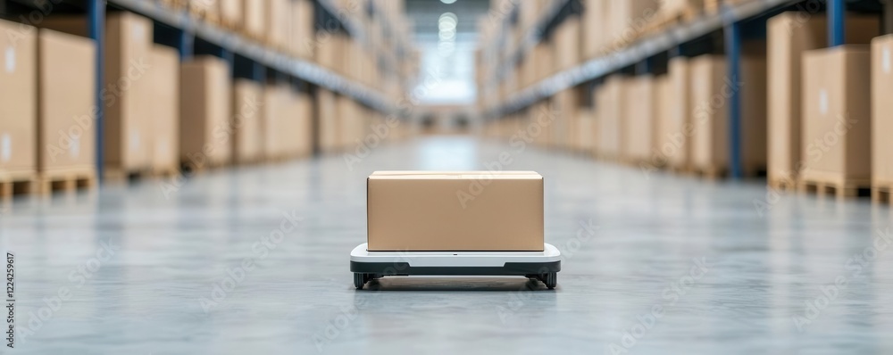 Poster autonomous delivery ai navigation technology. ai-guided reverse logistics, managing returns by routi