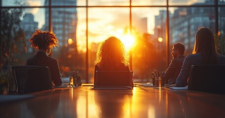 Cyber Security Team Collaboration in Modern Office Discussion