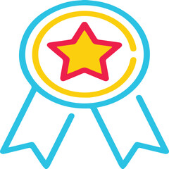 First Place Award Line Icon
