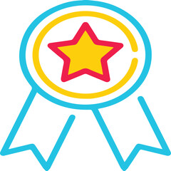 First Place Award Line Icon