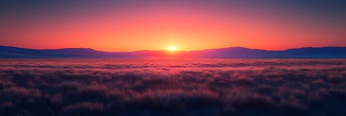 Obraz premium A gradient of fiery sunset orange blending into twilight purple.