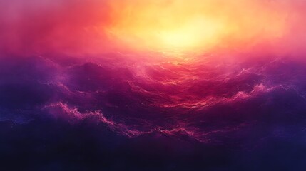 Fototapeta premium A gradient of fiery sunset orange blending into twilight purple.